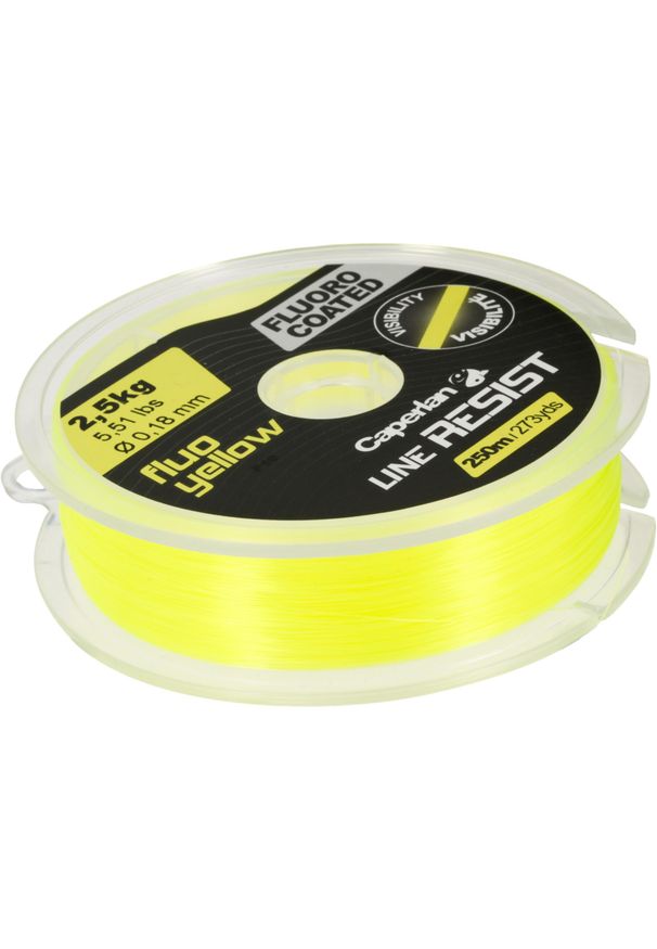 CAPERLAN - Żyłka LINE RESIST FLUO YELLOW 250 m. Materiał: materiał, poliamid