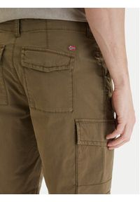Napapijri Szorty materiałowe N-Horton NP0A4HOS Khaki Regular Fit. Kolor: brązowy. Materiał: bawełna #4