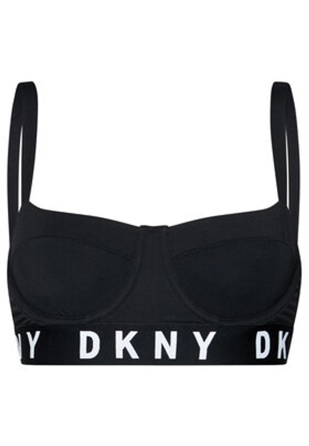 DKNY Biustonosz z fiszbiną DK4521 Czarny. Kolor: czarny. Materiał: bawełna