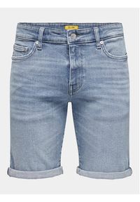 Only & Sons Szorty jeansowe Ply 22028772 Niebieski Slim Fit. Kolor: niebieski. Materiał: bawełna, jeans #5