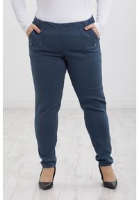 Nasi partnerzy - Klasyczne grafitowe spodnie Nita ze zwężoną nogawką PLUS SIZE XXL. Okazja: na spacer, na co dzień, do pracy. Kolekcja: plus size. Kolor: szary. Materiał: tkanina, elastan, włókno, materiał, poliester, wiskoza. Długość: krótkie. Styl: klasyczny #1