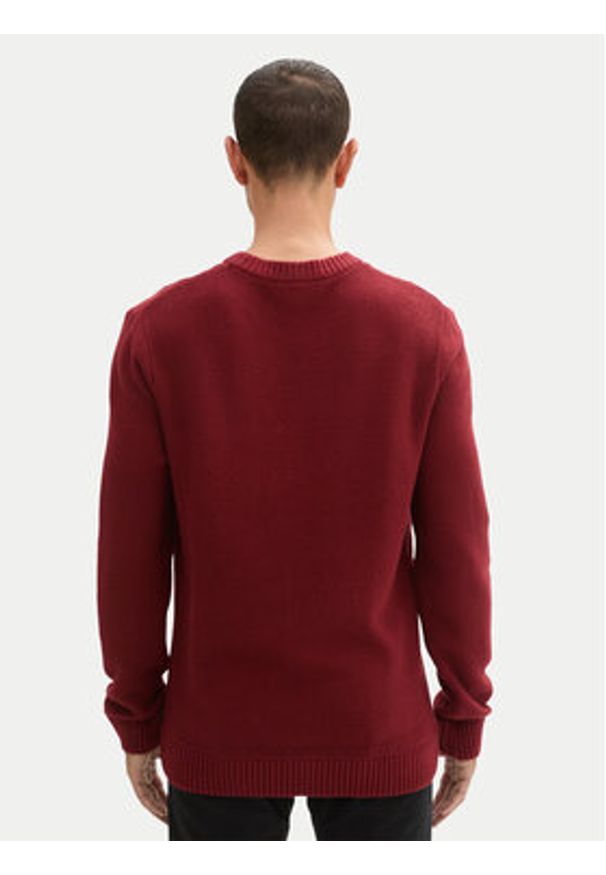 Tom Tailor Sweter 1043343 Czerwony Regular Fit. Kolor: czerwony. Materiał: bawełna
