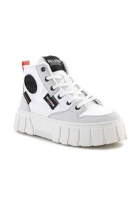 Buty do chodzenia damskie Palladium Pallatower HI Star. Wysokość cholewki: za kostkę. Zapięcie: sznurówki. Kolor: biały. Materiał: tkanina, materiał, skóra, syntetyk. Szerokość cholewki: normalna. Sport: turystyka piesza