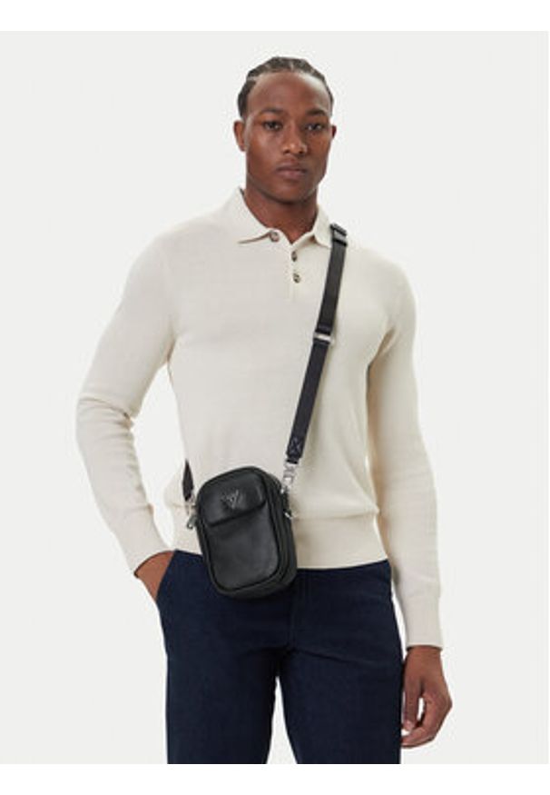 Guess Saszetka HMMISA P5425 Czarny. Kolor: czarny. Materiał: skóra