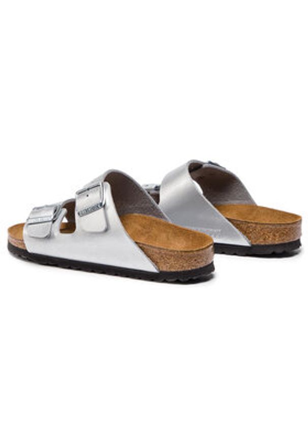 Birkenstock Klapki Arizona Bs 1012283 Srebrny. Kolor: srebrny. Materiał: skóra