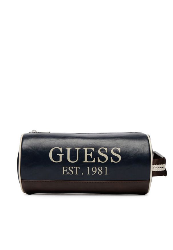 Guess Kosmetyczka Oslo PMOSVI P6310 Granatowy. Kolor: niebieski. Materiał: skóra