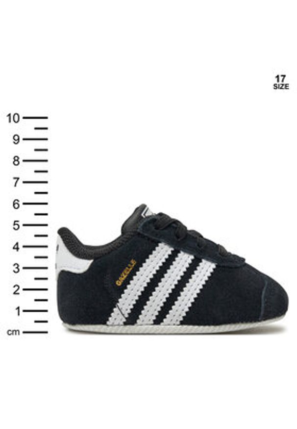 Adidas - adidas Sneakersy Gazelle Crib JI2046 Czarny. Kolor: czarny. Materiał: skóra, zamsz. Model: Adidas Gazelle