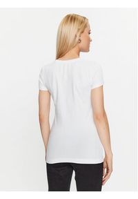 Guess T-Shirt W3BI53 J1314 Biały Slim Fit. Kolor: biały. Materiał: bawełna