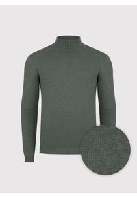 Pako Lorente - PAKO LORENTE - Półgolf męski w zielonym kolorze. Kolor: szary, zielony, czerwony, niebieski. Materiał: wiskoza, nylon. Wzór: ze splotem, gładki #9