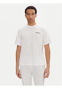 Jack & Jones - Jack&Jones Komplet t-shirt i spodnie dresowe Beau 12277849 Biały Relaxed Fit. Kolor: biały. Materiał: bawełna
