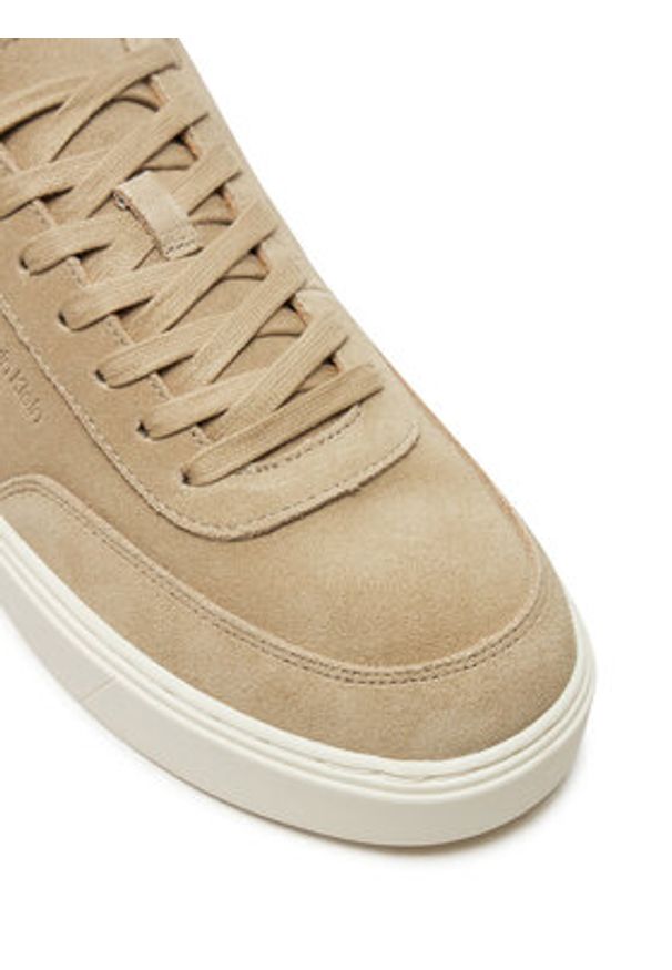 Calvin Klein Sneakersy Lace Up Suede HM0HM01792 Beżowy. Kolor: beżowy. Materiał: zamsz, skóra
