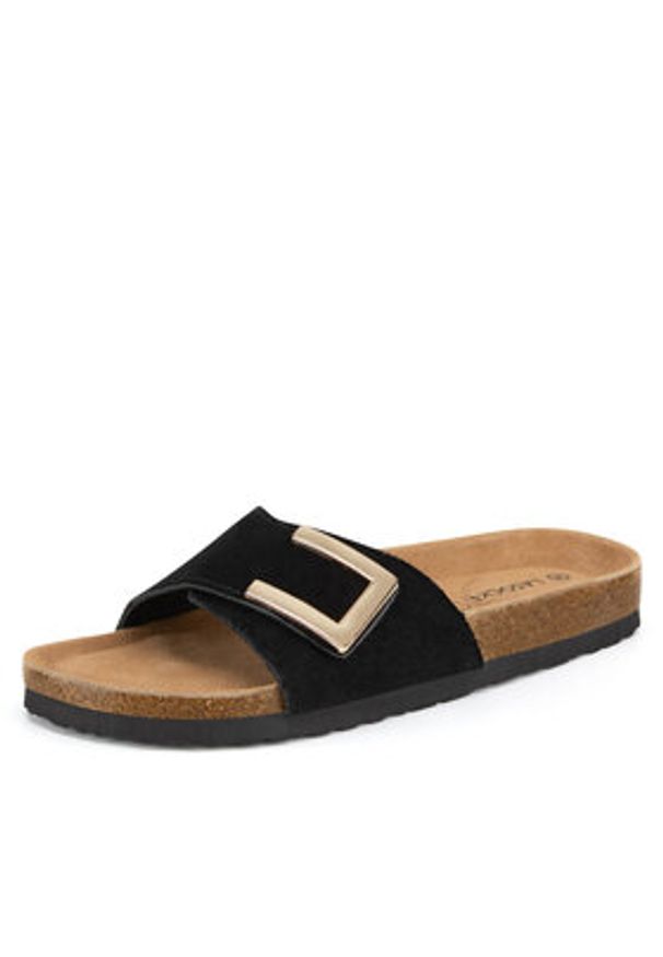 Lasocki Klapki CEO-HYSC0122056-1 Czarny. Kolor: czarny. Materiał: zamsz, skóra