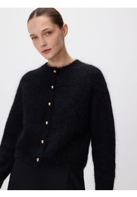 Reserved - Kardigan z moherem - czarny. Kolor: czarny. Materiał: moher #1