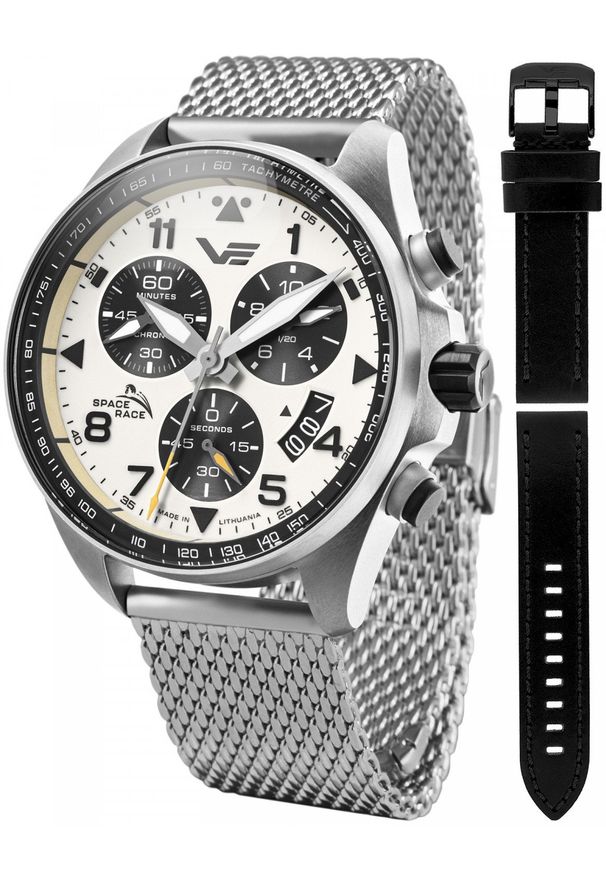 Zegarek męski Vostok Europe 6S30-325A743B srebrny. Kolor: srebrny