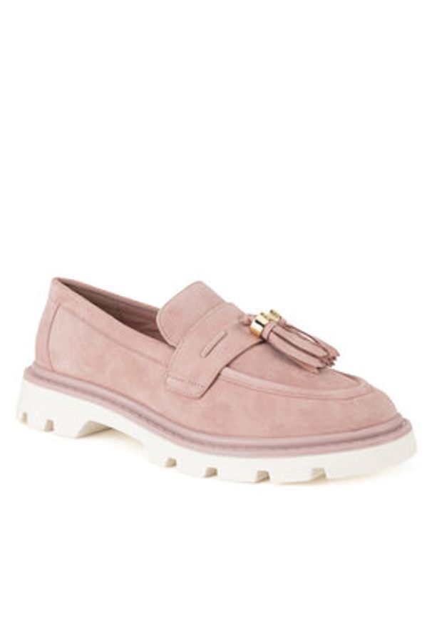 Gino Rossi Loafersy SIMON-115856. Różowy. Kolor: różowy. Materiał: zamsz, skóra