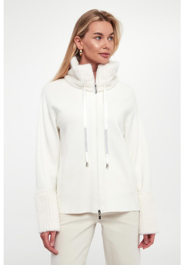 Joseph Ribkoff - Kurtka damska z futerkiem JOSEPH RIBKOFF. Materiał: futro