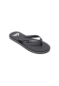 Japonki plażowe męskie Quiksilver Molokai Core. Okazja: na plażę. Kolor: zielony, brązowy, wielokolorowy, czarny. Materiał: syntetyk, guma. Wzór: paski. Styl: sportowy #1