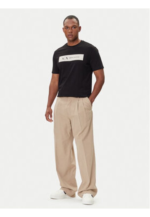 Armani Exchange T-Shirt XM001425 AF10361 UC001 Czarny Regular Fit. Kolor: czarny. Materiał: bawełna