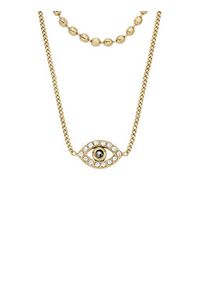Fossil Naszyjnik Sutton Evil Eye JF04792710 Złoty. Materiał: metalowe. Kolor: złoty #5