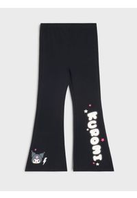Sinsay - Legginsy flare z nadrukiem Kuromi - czarny. Kolor: czarny. Wzór: nadruk #1