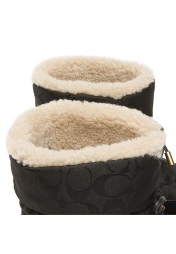 Coach Śniegowce Kailee CE303 Czarny. Kolor: czarny. Materiał: materiał