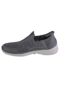 skechers - Buty sportowe Sneakersy damskie, Skechers Go Walk 6 Fabulous View Slip-ins. Kolor: szary. Sport: turystyka piesza