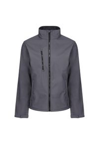 Regatta - Męska Kurtka Ablaze Softshell 3 Layer Soft Shell Jacket. Kolor: czarny, szary, wielokolorowy. Materiał: softshell #1