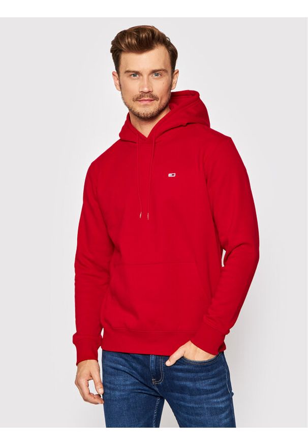 Tommy Jeans Bluza Tjm Fleece DM0DM09593 Czerwony Regular Fit. Kolor: czerwony. Materiał: bawełna
