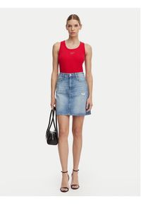 JOOP! Jeans Spódnica jeansowa Rosalie 30102891 Niebieski Regular Fit. Kolor: niebieski. Materiał: bawełna #4