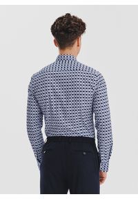 Pako Lorente - PAKO LORENTE - Kwiatowa koszula w kolorze granatowym. Kolor: niebieski. Materiał: bawełna, elastan. Długość rękawa: długi rękaw. Długość: długie. Wzór: kwiaty. Sezon: jesień #8