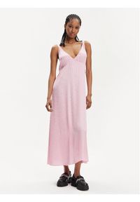 Hugo Sukienka codzienna Kelari-1 50510935 Różowy Relaxed Fit. Okazja: na co dzień. Kolor: różowy. Materiał: wiskoza. Typ sukienki: proste. Styl: casual