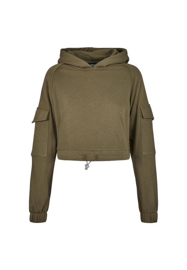 Damska bluza z kapturem Urban Classics Szorty worker. Typ kołnierza: kaptur. Kolor: biały