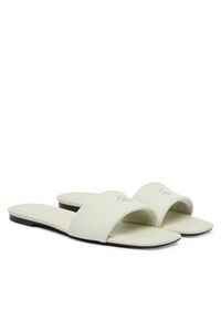 Calvin Klein Klapki Square Flat Sndl Canvas Hw HW0HW03129 Biały. Kolor: biały. Materiał: materiał #5