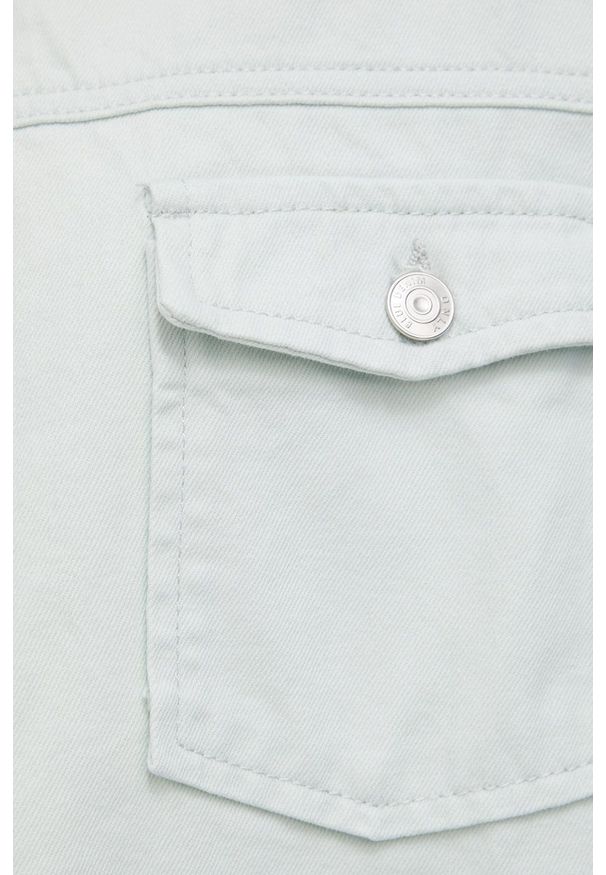 only - Only kurtka jeansowa bawełniana kolor zielony przejściowa oversize. Kolor: zielony. Materiał: jeans, bawełna