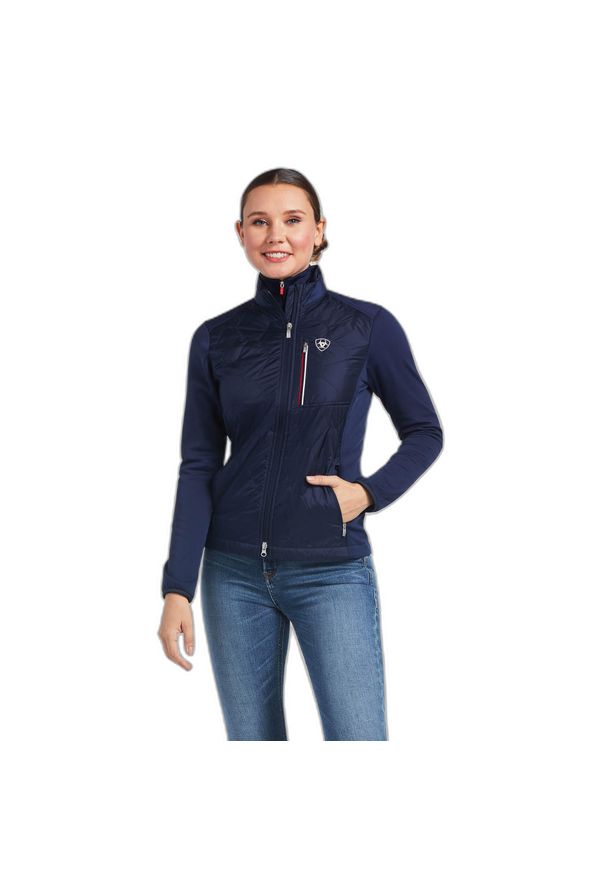 Damska kurtka jeździecka Ariat Fusion. Kolor: wielokolorowy, niebieski, beżowy. Sport: jeździectwo