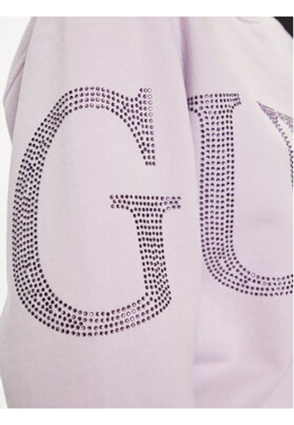 Guess Bluza Vintage Logo W4GQ10 KC8I0 Fioletowy Relaxed Fit. Kolor: fioletowy. Materiał: bawełna. Styl: vintage