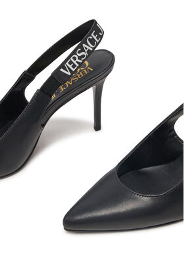 Versace Jeans Couture Sandały 78VA3S52 Czarny. Kolor: czarny. Materiał: skóra