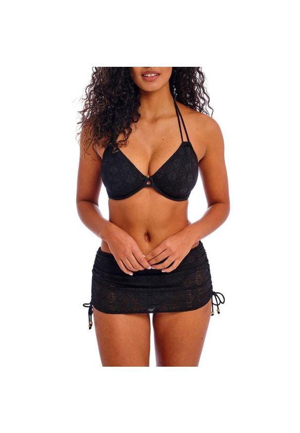 FREYA ACTIVE - Damskie figi do kostiumu kąpielowego ze spódniczką Freya Nomad Nights. Kolor: czarny