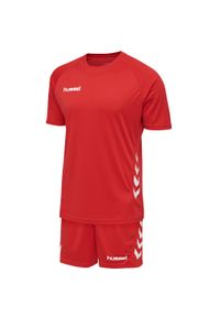 Strój piłkarski dla dorosłych Hummel Promo Set. Kolor: czerwony, różowy, wielokolorowy. Sport: piłka nożna
