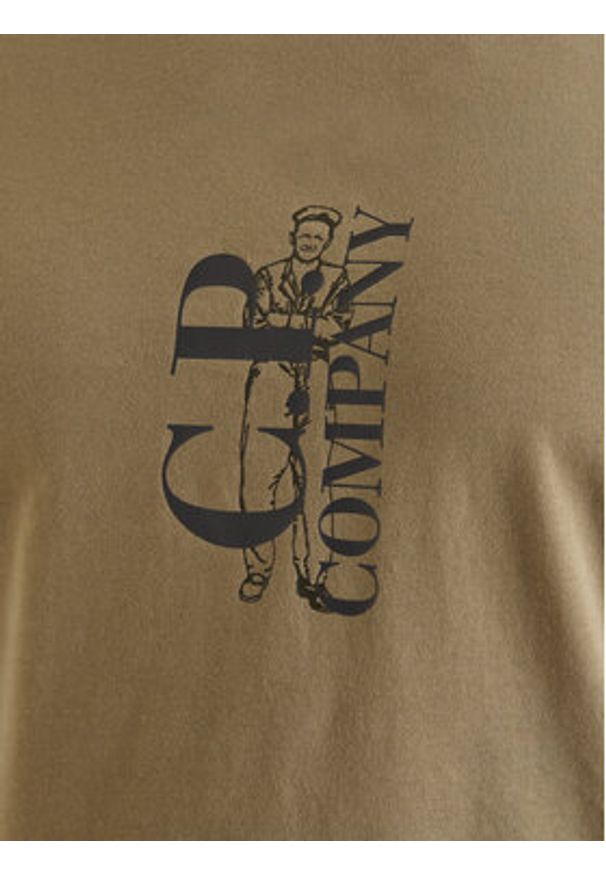C.P. Company T-Shirt 20CMTS084A005100W Zielony Regular Fit. Kolor: zielony. Materiał: bawełna