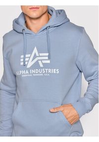 Alpha Industries Bluza Basic 178312 Błękitny Regular Fit. Kolor: niebieski. Materiał: bawełna