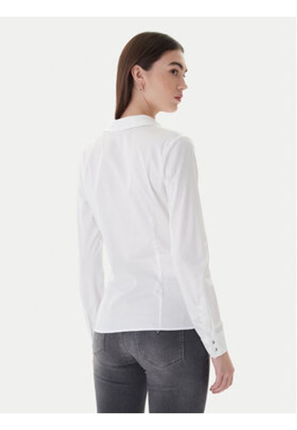 Guess Koszula W2YH41 WAF10 Biały Slim Fit. Kolor: biały. Materiał: bawełna