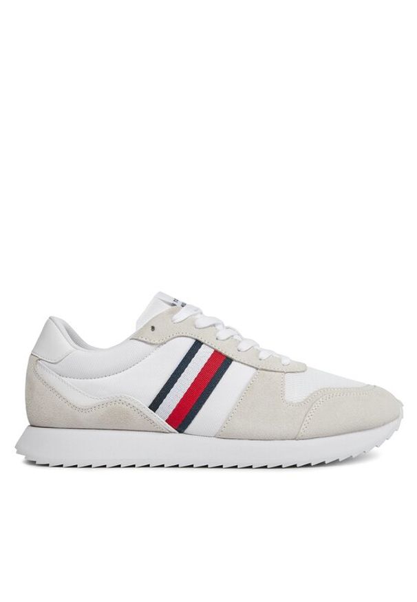 TOMMY HILFIGER - Tommy Hilfiger Sneakersy Runner Evo Mix Ess FM0FM04886 Biały. Kolor: biały