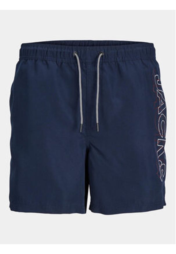 Jack & Jones Szorty kąpielowe Fiji 12253118 Granatowy Regular Fit. Kolor: niebieski. Materiał: syntetyk