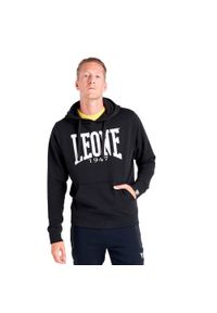 LEONE 1947 APPAREL - Męska bluza Leone z dużym logo Basic. Kolor: czarny. Materiał: tkanina. Sport: fitness #1