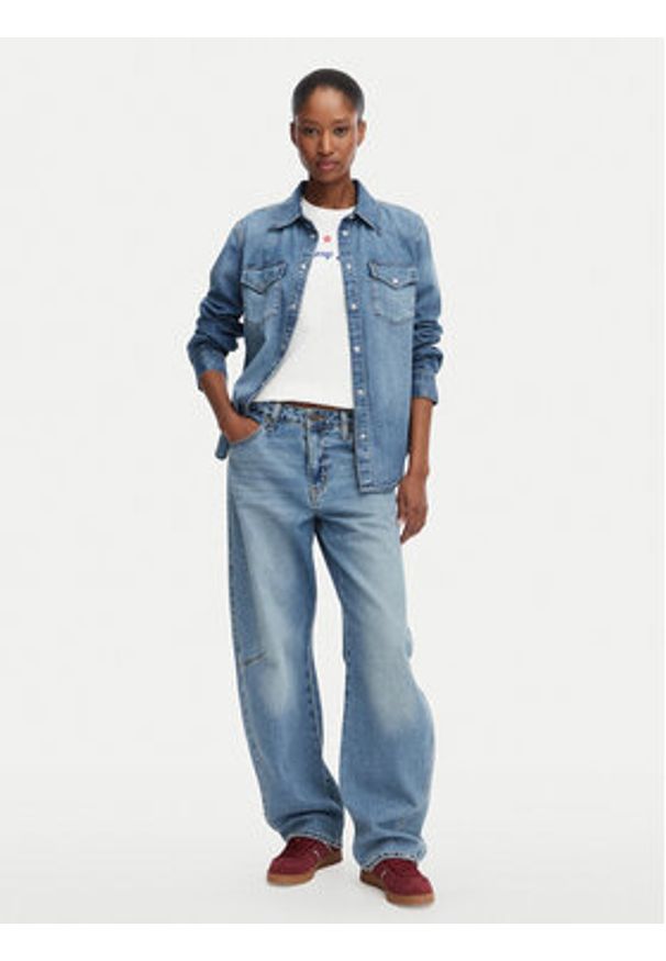 Tommy Jeans Koszula jeansowa DW0DW23486 Niebieski Regular Fit. Kolor: niebieski. Materiał: bawełna