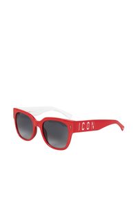 DSQUARED2 - Dsquared2 Okulary "ICON 0005/S" | ICON 0005/S C9A | Kobieta | Biały, Czerwony. Kolor: biały, wielokolorowy, czerwony. Materiał: materiał #1