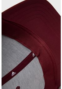 Adidas - adidas Czapka HD7238 kolor bordowy gładka. Kolor: czerwony. Materiał: poliester. Wzór: gładki #4