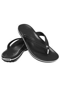 Japonki Crocs Crocband Flip. Kolor: czarny. Materiał: materiał, syntetyk