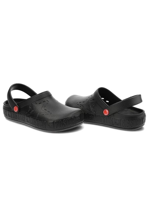 Big-Star - Czarne Klapki Big Star Wodoodporne Buty Damskie. Okazja: na co dzień. Kolor: czarny. Materiał: materiał. Styl: casual, klasyczny, wakacyjny